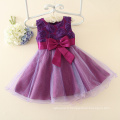 Nouveau design violet rouge orange bleu tutu robe fleur fille partie porter 7-16 ans fille robe